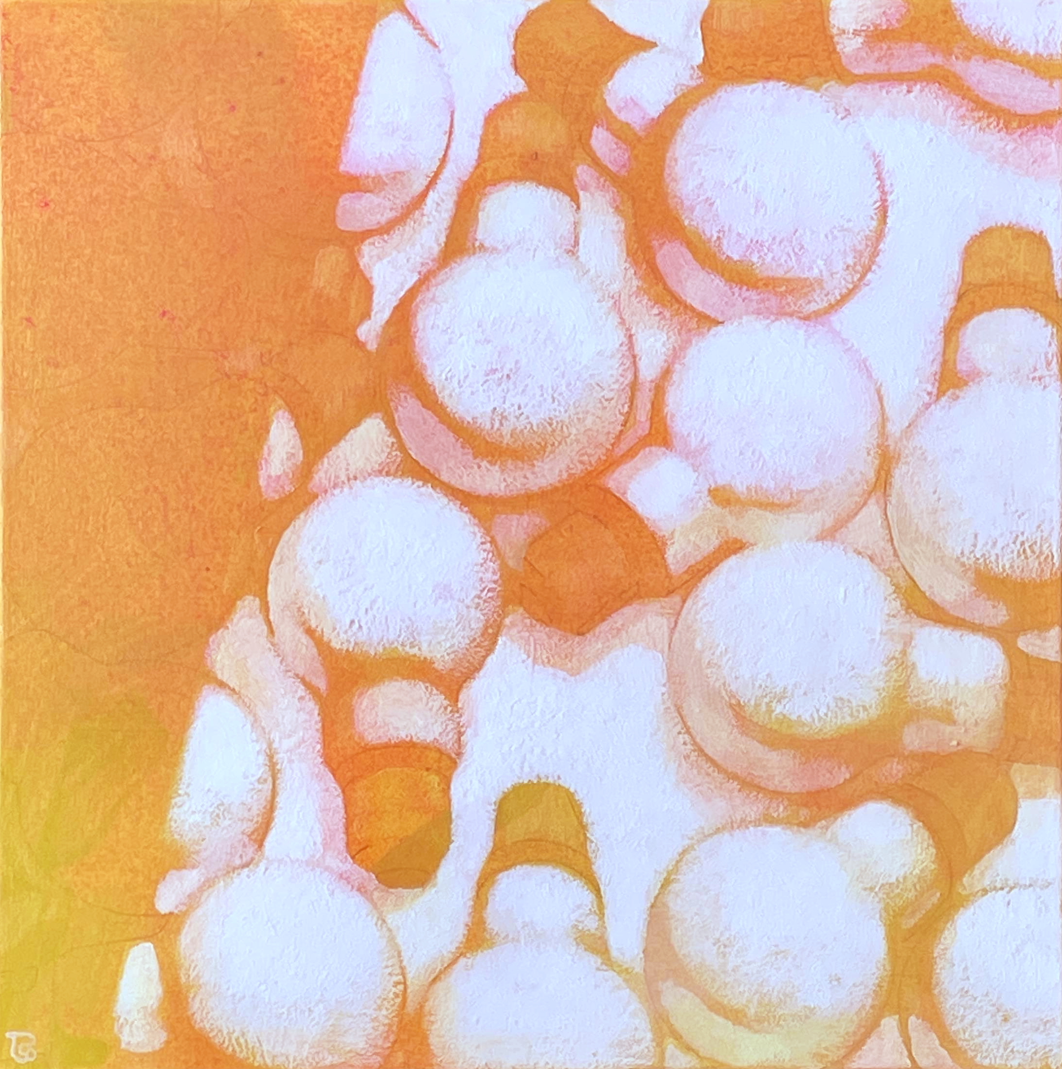 油彩画 中西良招 『買物する人々』F3 サイズ 中西良 展 | KAWATA GALLERY